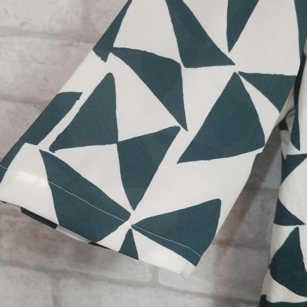 Loft Triangle Print Blouse Size Medium - image 2